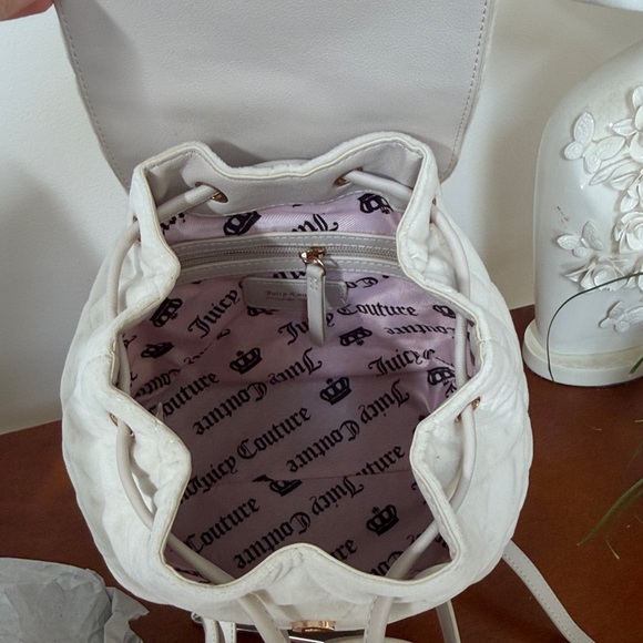 Juicy Couture Cream Quilted Backpack - Picture 12 of 16